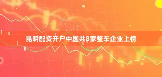 昆明配资开户中国共8家整车企业上榜